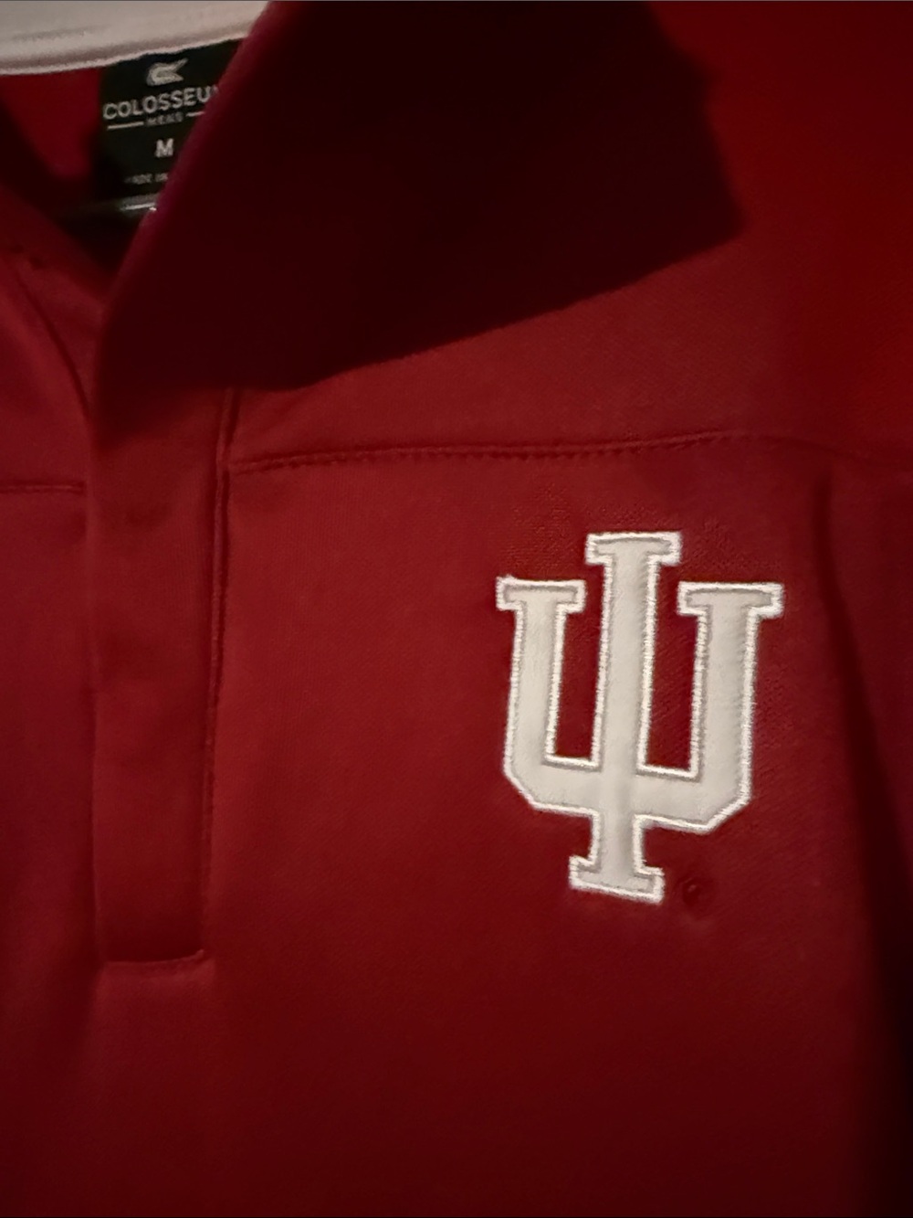 Colosseum Men's Indiana University Red Pullover with White Trim - Picture 2 of 12